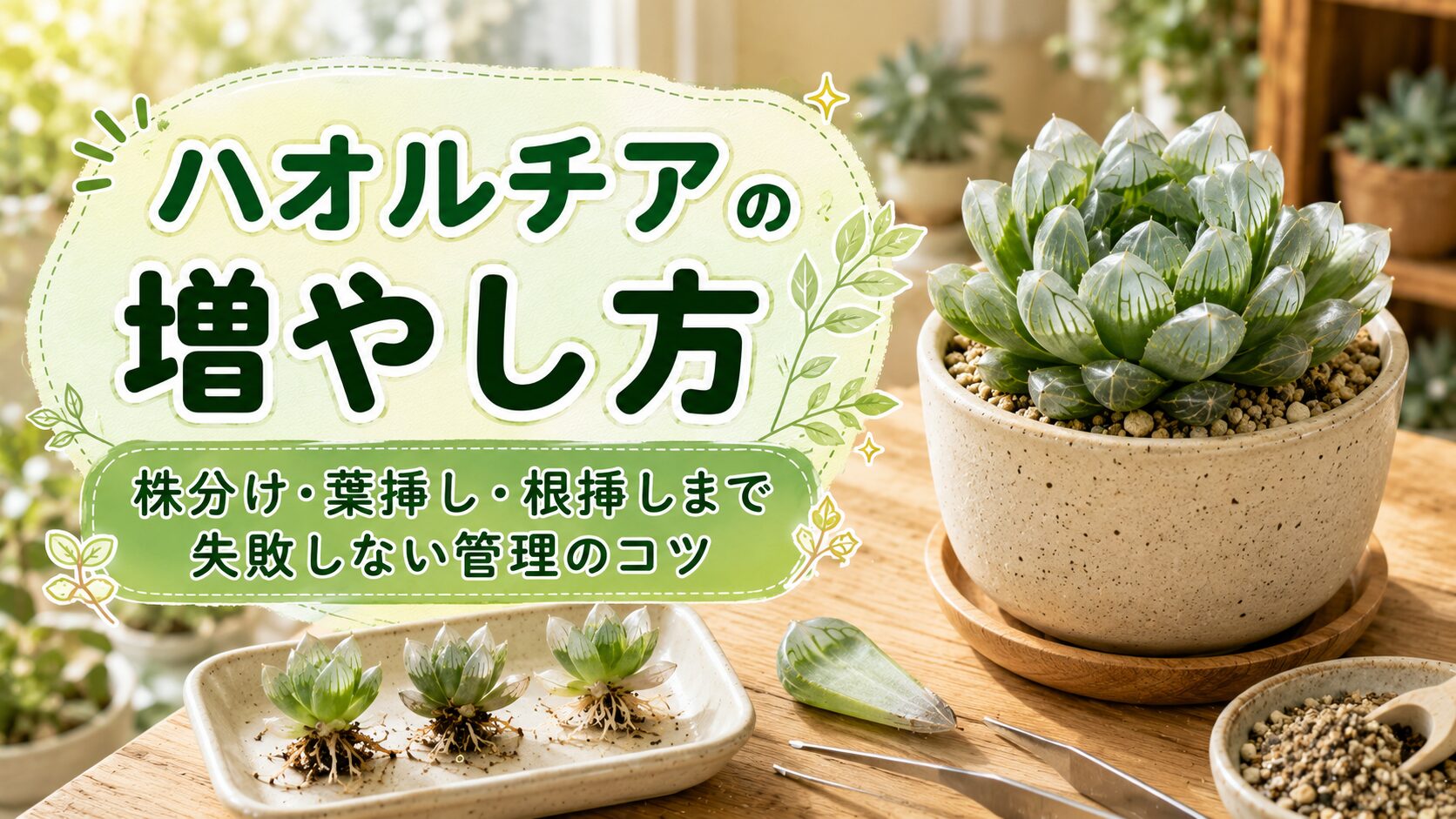 ハオルチアの増やし方｜株分け葉挿し根挿しの基本手順と適期 | 植物暮らし