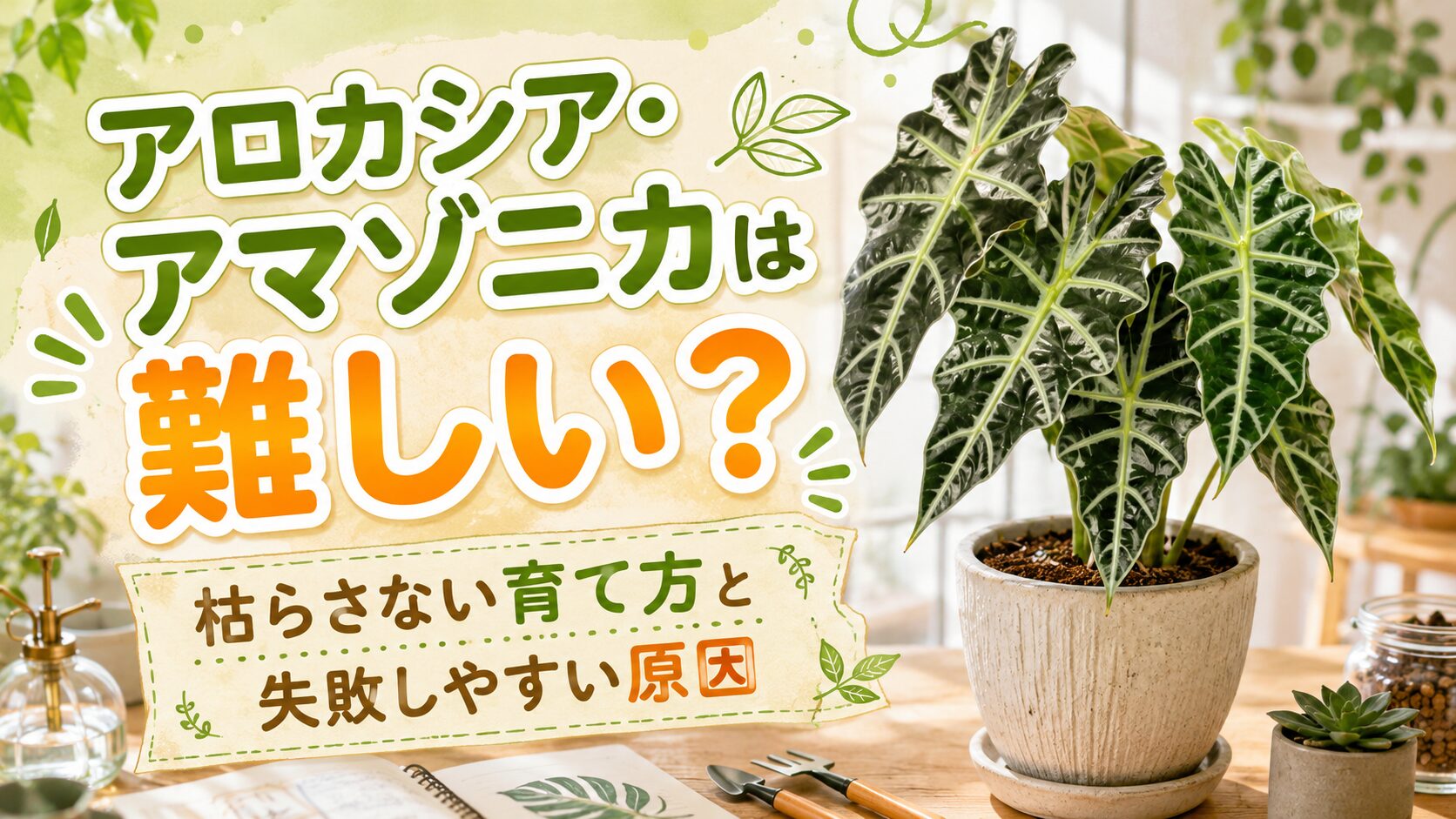 アロカシア・アマゾニカが難しい理由と失敗しない育て方を解説 | 植物