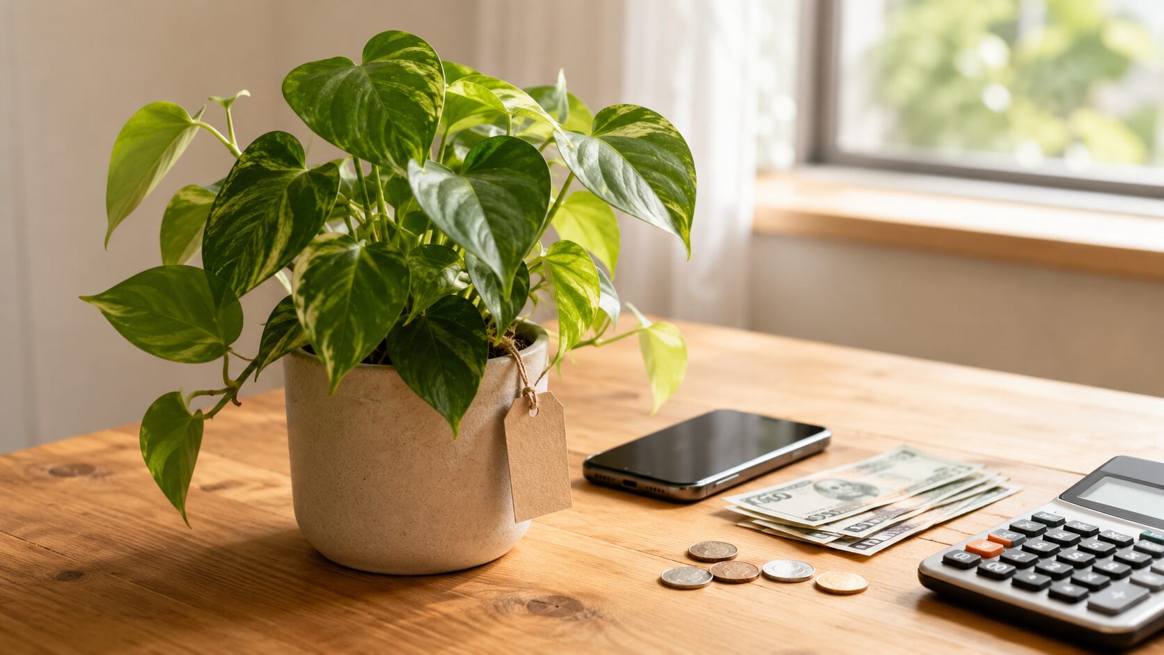 観葉植物の買取価格や相場を確認するイメージ